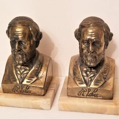 Lot #133 Handsome Vintage pair of Robert E. Lee bookends