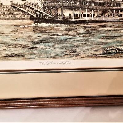 Lot #135 Phillip Sage Limited/numbered Print - the Steamboat Race 1976