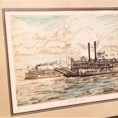 Lot #135 Phillip Sage Limited/numbered Print - the Steamboat Race 1976
