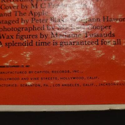 Lot 192: Vintage 1967 St. PEPPERS LONELY HEARTS CLUB Vinyl LP