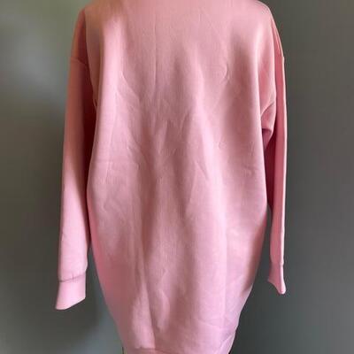 LOT 171  NEOPRENE OVERSIZE PINK SWEATSHIRT DRESS COVER UP 