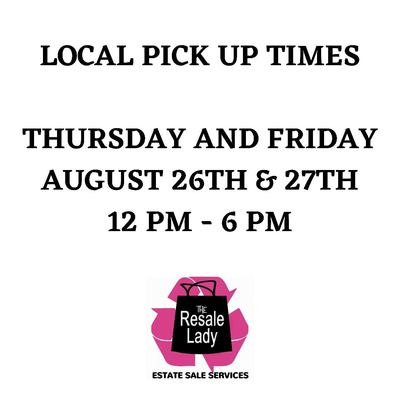 CLICK HERE FOR INFO ON LOCAL PICK UP