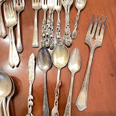 Lot 124-Silver-plated Flatware