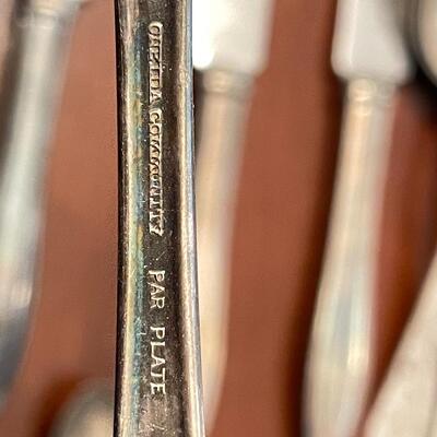 Lot 124-Silver-plated Flatware