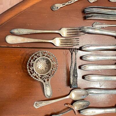 Lot 124-Silver-plated Flatware