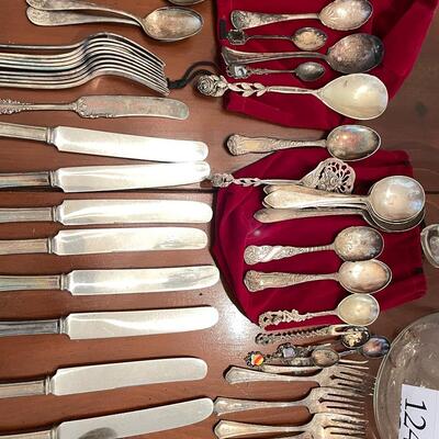 Lot 124-Silver-plated Flatware