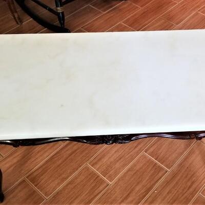 Lot #136  Marble Top Coffee Table