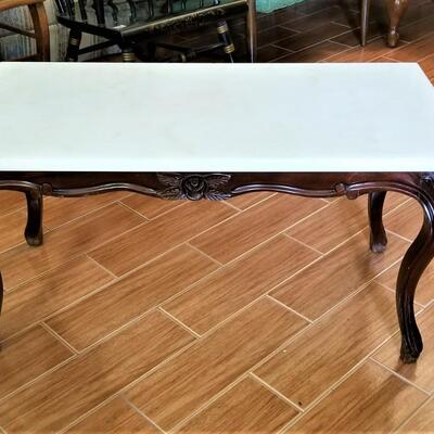 Lot #136  Marble Top Coffee Table