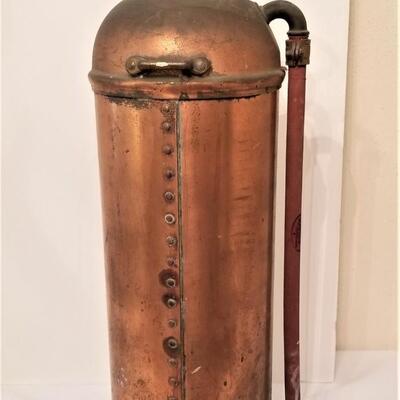 Lot #143  Vintage Copper Fire Extinguisher "Fast Fome"