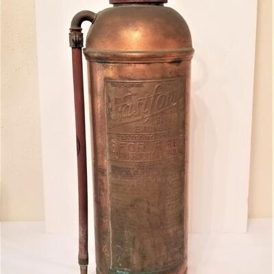 Lot #143  Vintage Copper Fire Extinguisher "Fast Fome"
