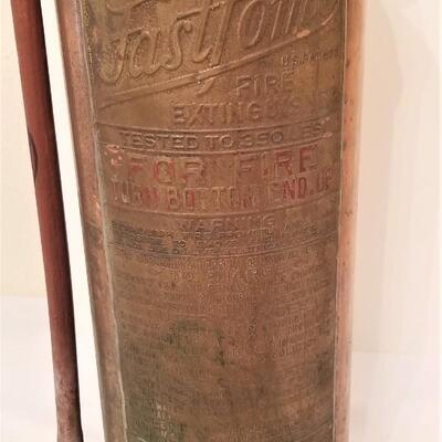 Lot #143  Vintage Copper Fire Extinguisher "Fast Fome"