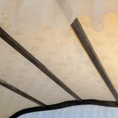Lot #144 Vintage Curved Canopy Four Poster Bed - Tempur Pedic mattress - QUEEN