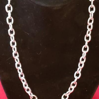 Sterling silver Heart Necklace and bracelet  set 98 g 
