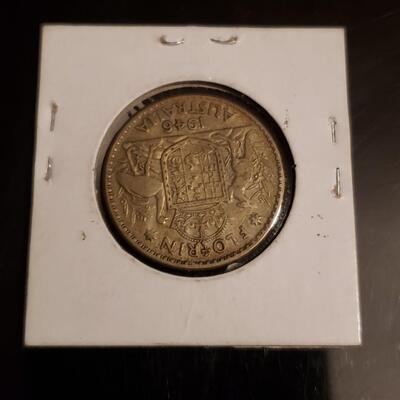 1949 Australia   Florin  92.5 Silver coin 