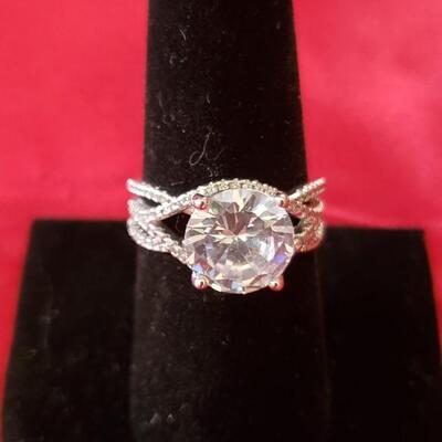 Sterling silver ring size 7 3 ct natural white sapphire 