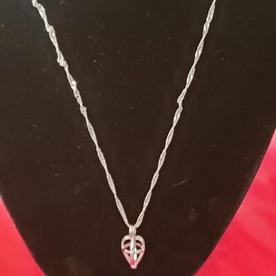 Sterling silver cross pendant and necklace  17 g 