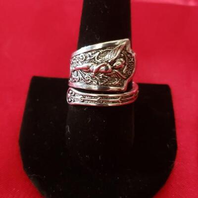 Sterling silver spoon ring 