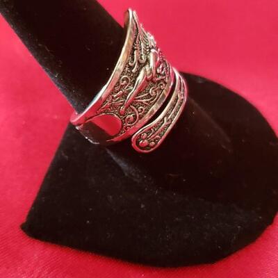Sterling silver spoon ring 