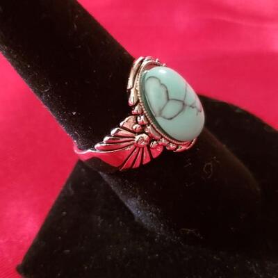 Sterling silver turquoise  ring size 6 