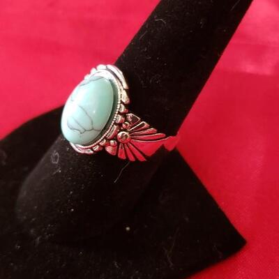 Sterling silver turquoise  ring size 6 