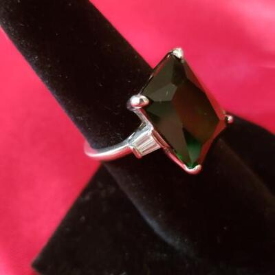 Beautiful sterling silver ring size 7 3 ct natural garnet stone 