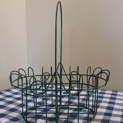 Lot 205 Green Metal Basket 