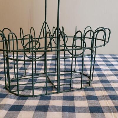 Lot 205 Green Metal Basket 