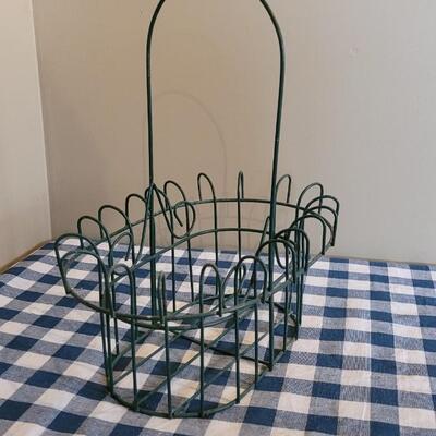 Lot 205 Green Metal Basket 