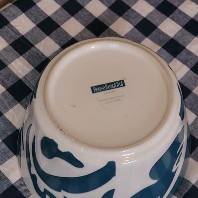 Lot 217: Indigo & White Bowl