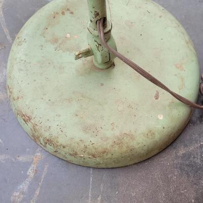 Lot 235: Antique GREEN Tabletop Lamp