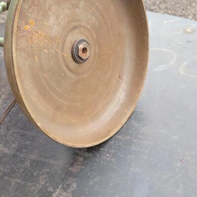 Lot 235: Antique GREEN Tabletop Lamp