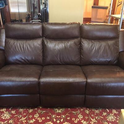 Leather 3 piece electronic couch