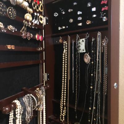 Wall jewelry cabinet-jewelry not included