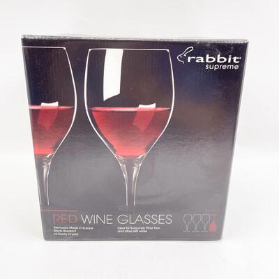 NEW! RED WINE GLASSES (4)