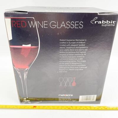 NEW! RED WINE GLASSES (4)