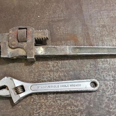 Lot 243: Vintage Pipe and Crescent Wrenches
