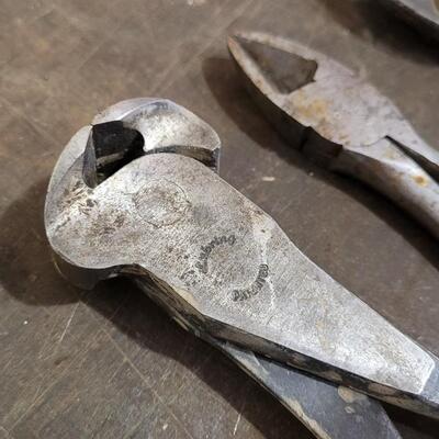 Lot 251: Assortment of Vintage Pliers and Wrench LOT H