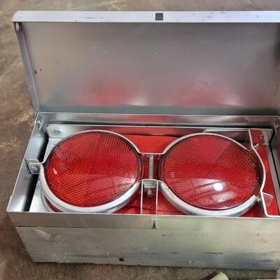 Lot 254: Vintage First Aid and Traffic Safety Reflector Kits