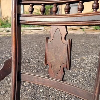 Lot 257: (4) Antique Charles Eastlake Hip Black Walnut Wood Chairs 