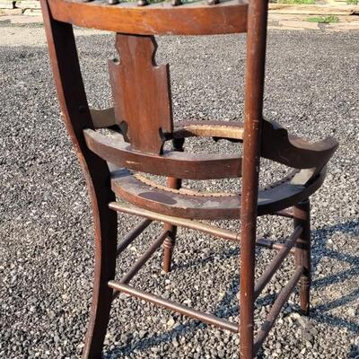 Lot 257: (4) Antique Charles Eastlake Hip Black Walnut Wood Chairs 