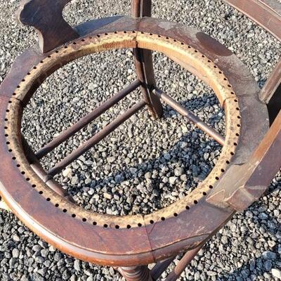 Lot 257: (4) Antique Charles Eastlake Hip Black Walnut Wood Chairs 