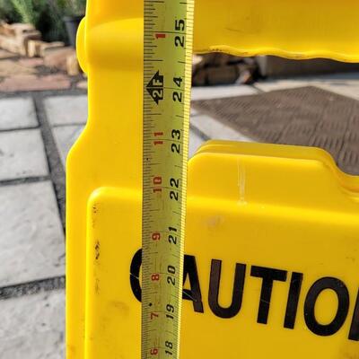 Lot 258: CAUTION Plastic Safety Sign Two Sided