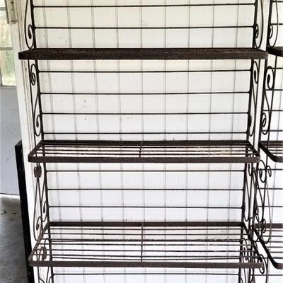 Lot #154  Pair of Metal Plant stands/Baker's Racks