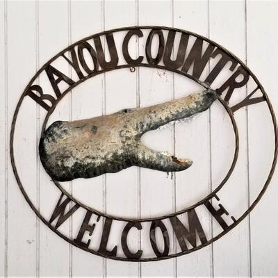 Lot #155 Decorative Bayou Country Welcome Metal Sign