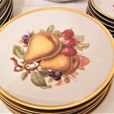 Lot #156  Large Lot of vintage Harvest-themed fine dinnerware
