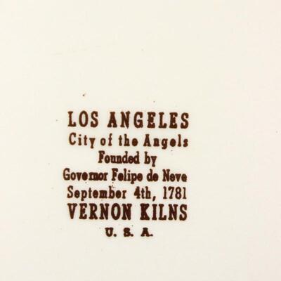 Set of 3 Vintage Vernon Kilns California Centennial Collector Plates Los Angeles