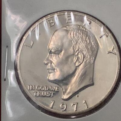 10 UNCIRCULATED 1971 iKE EISENHOWER SILVER DOLLARS S-MINT