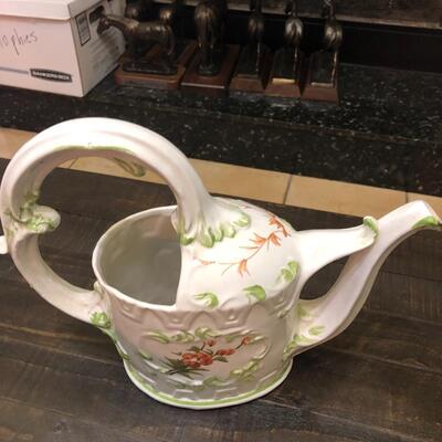Vintage ceramic watering can or pitcher