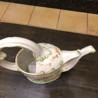 Vintage ceramic watering can or pitcher