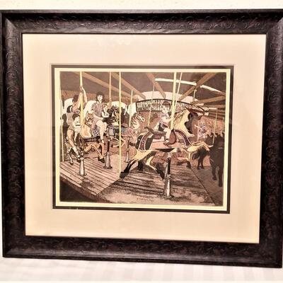 Lot #161  Phillip Sage Print - "Merry Go Round", 1985